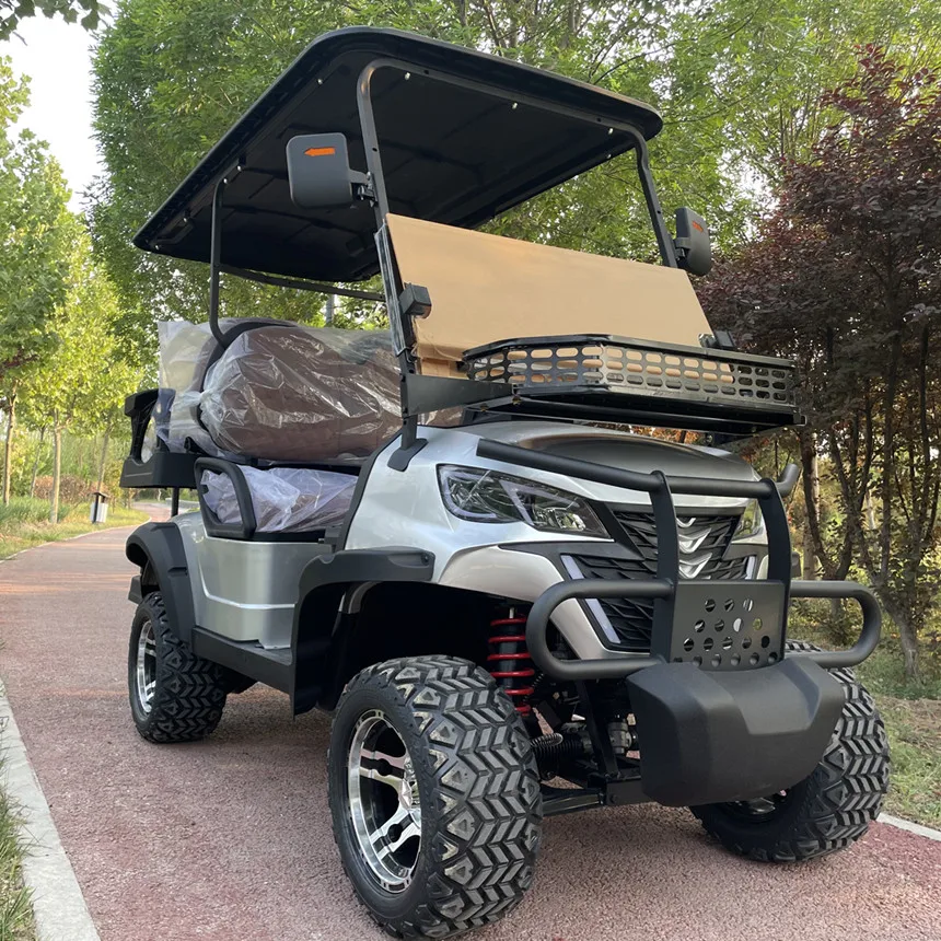 Golf Car 72V Adult Sightseeing Golf Cart Solar Panel Powered Electric Golf Cart Wilderness Adventure Camping Suitable For Family