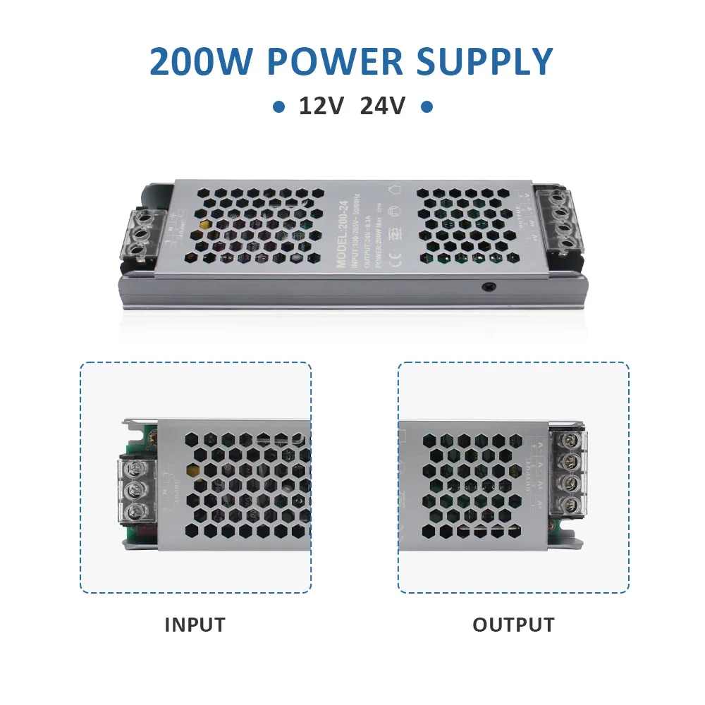 12V 24V Lighting Transformer Led Power Supply Unit 12 volt 60w 100w 200w 300w 400w Led Strip Light Switching Power Supply