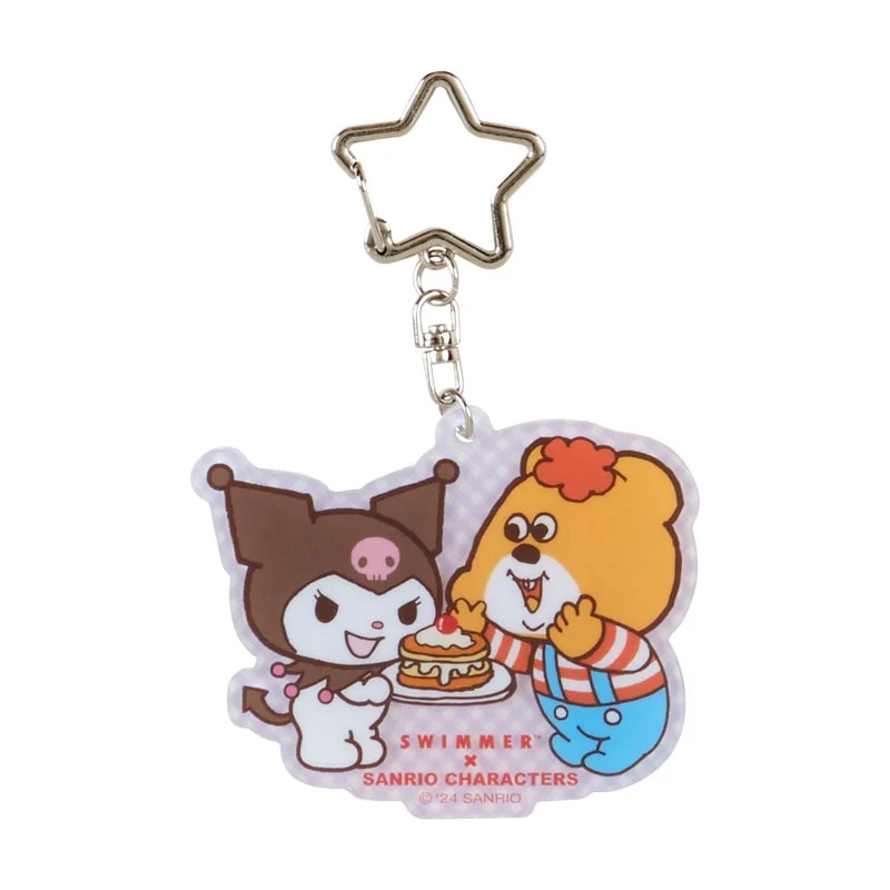 Sanrio Showa Vintage Critters Swimmer Co-Branded Keychains Cute Melody Tuxedosam Hangyodon Pompom Purin Little Pendant Doll Box