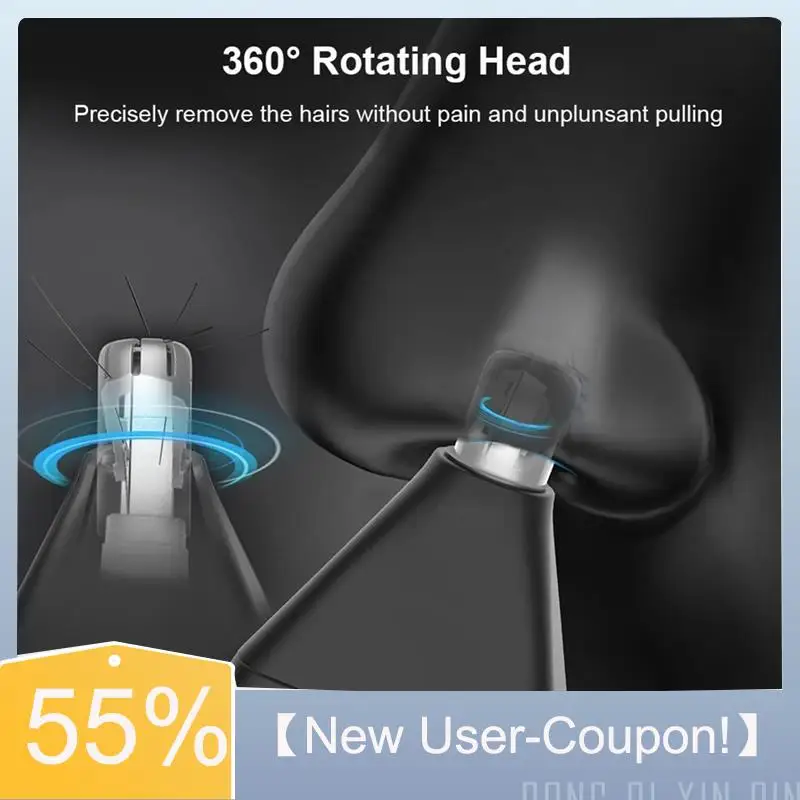 

A60T Новый триммер для волос в носу, портативный электрический триммер для чистки волос на лице, ушах для мужчин и женщин, моющаяся бритва для удаления волос в носу