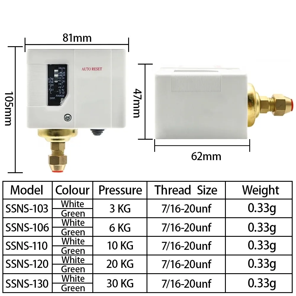 SSNS-103 6 Electronic Pressure Differential Controllwer Automatic Pressure Switch For Air Compressor Water Pump Controller Valve