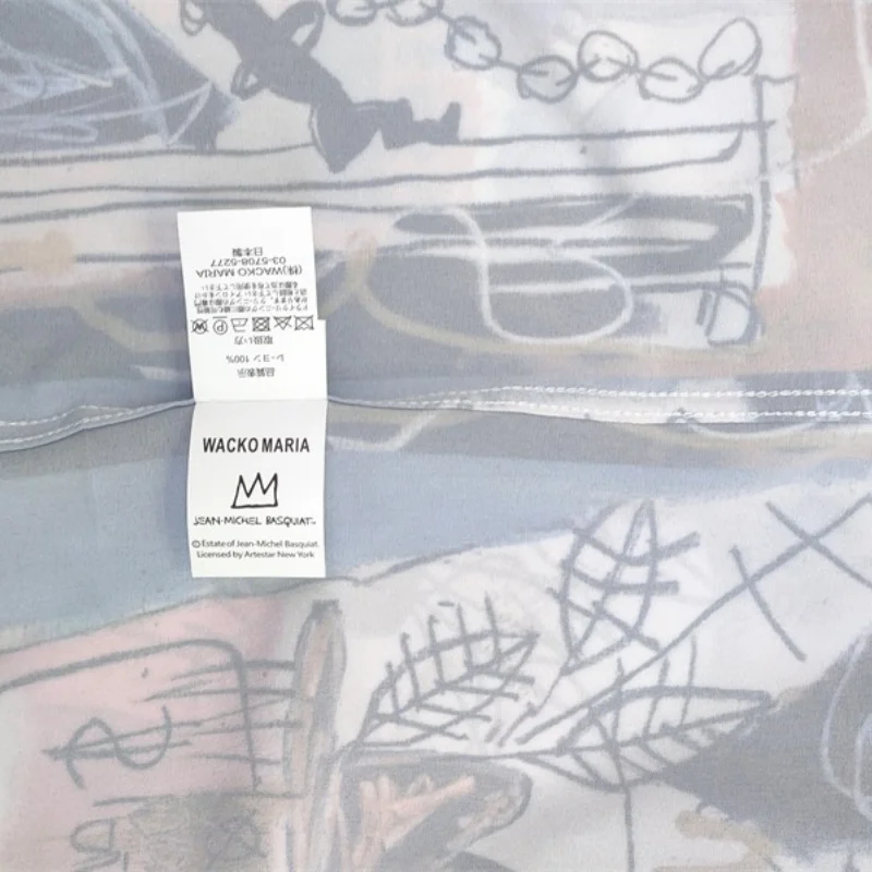 AI Trend Summer High Street Clothing WACKO MARIA Heavenly Tokyo Shirt Mens Womens Graffiti Vintage Hawaii Shirt With Tags