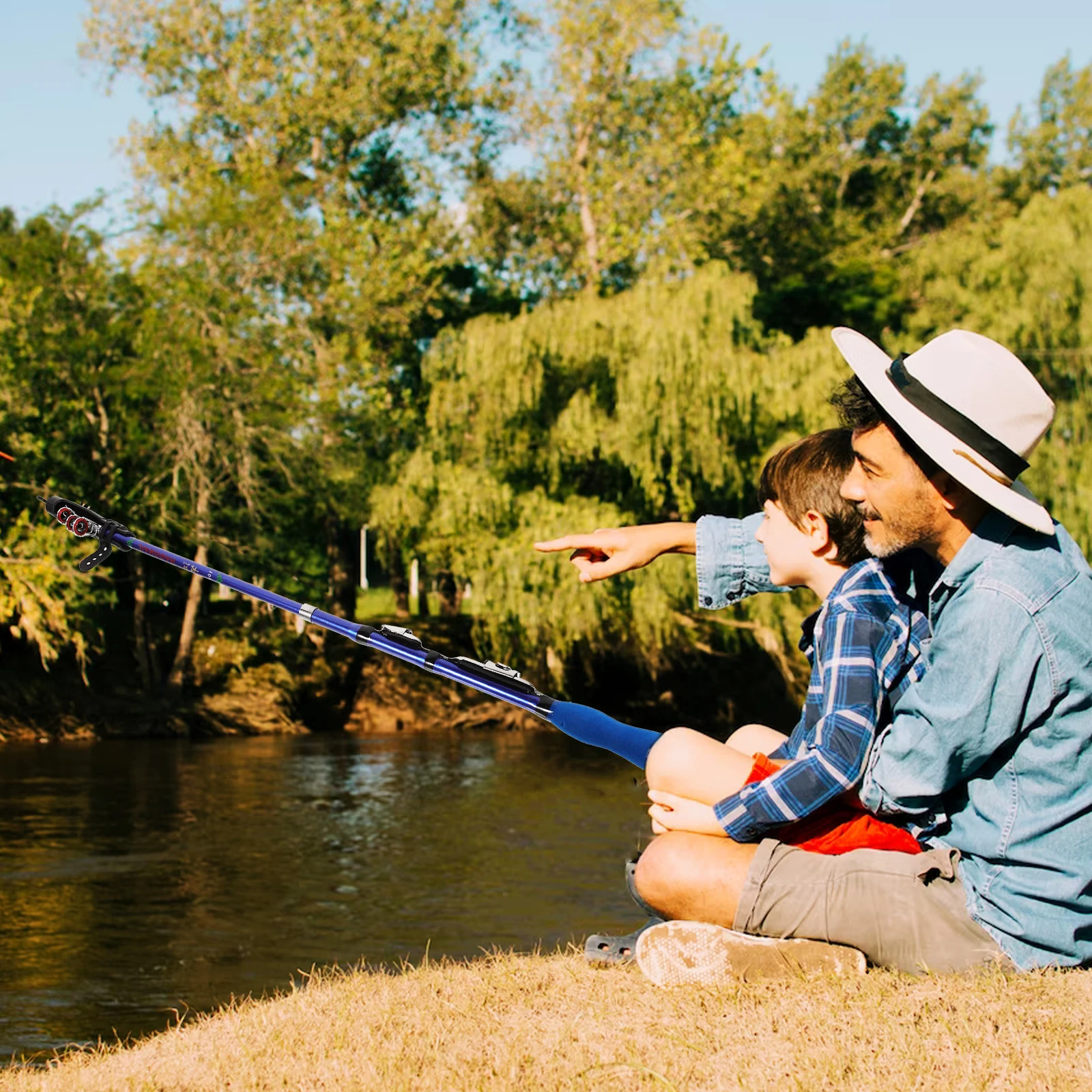 

Mini Portable Fishing Rod Sturdy Telescopic Equipment Pole Boat Fiber