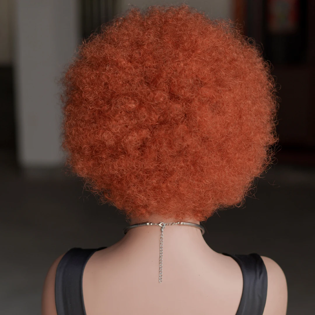 

Афро-парик с кудрями, высококачественный, цветной, короткий боб для женщин, полностью на кружевной основе, машинной работы, из бразильских человеческих волос, для косплея и повседневного использования.