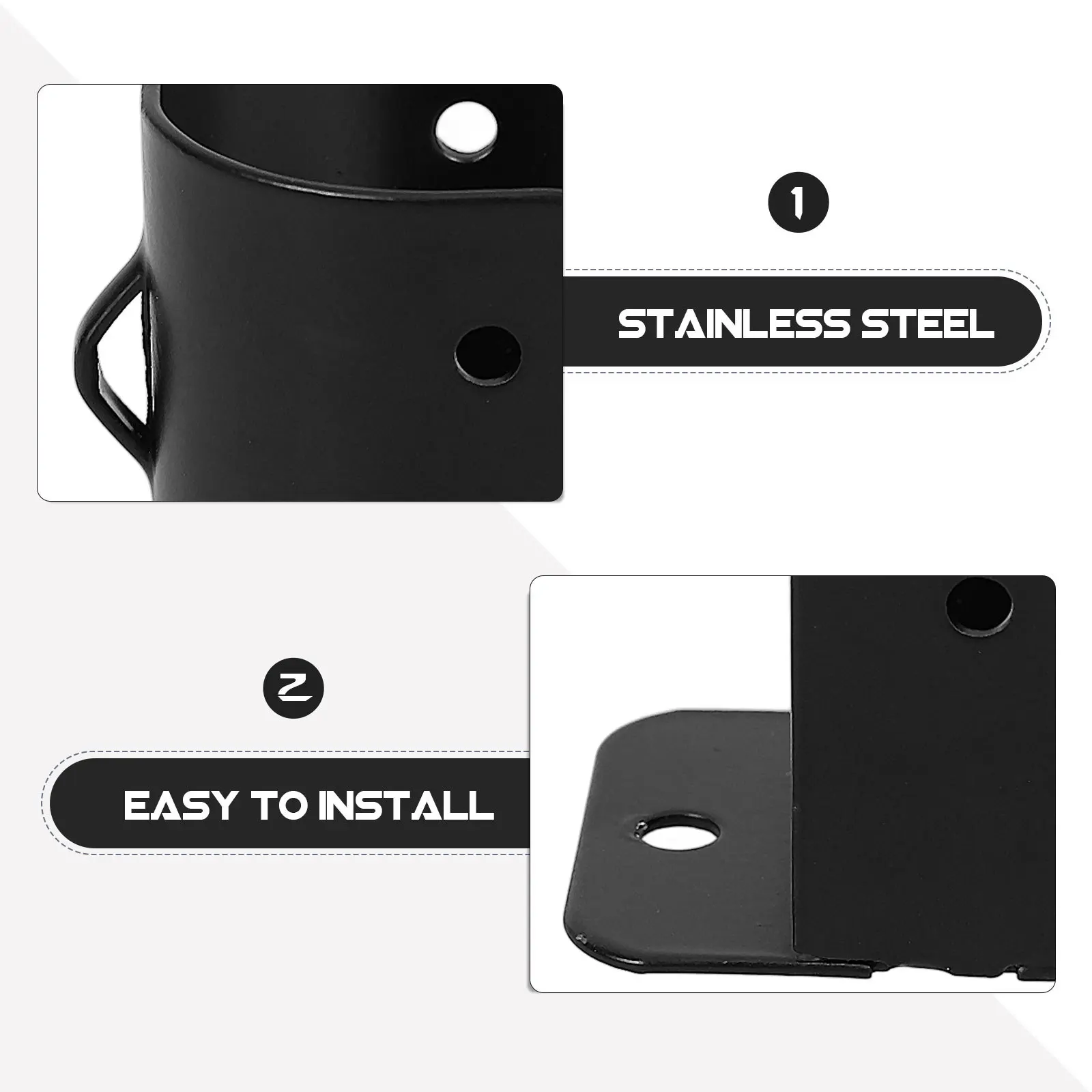 

4Pcs Stainless Steel Shower Rod Holders Curtain Pole Flange Brackets for Closet Bathroom Rod End Supports Closet Pole Holder