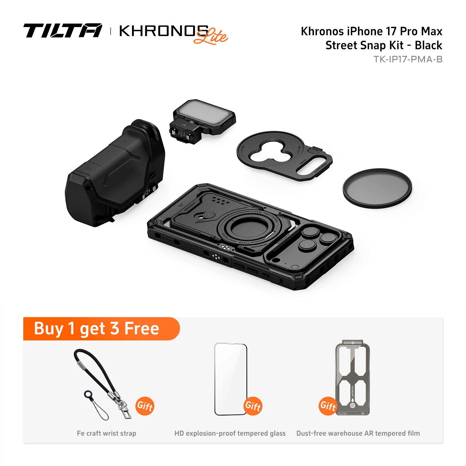 TILTA Khronos Classic 17 Pro/Pro Max モバイルビデオケージ iPhone