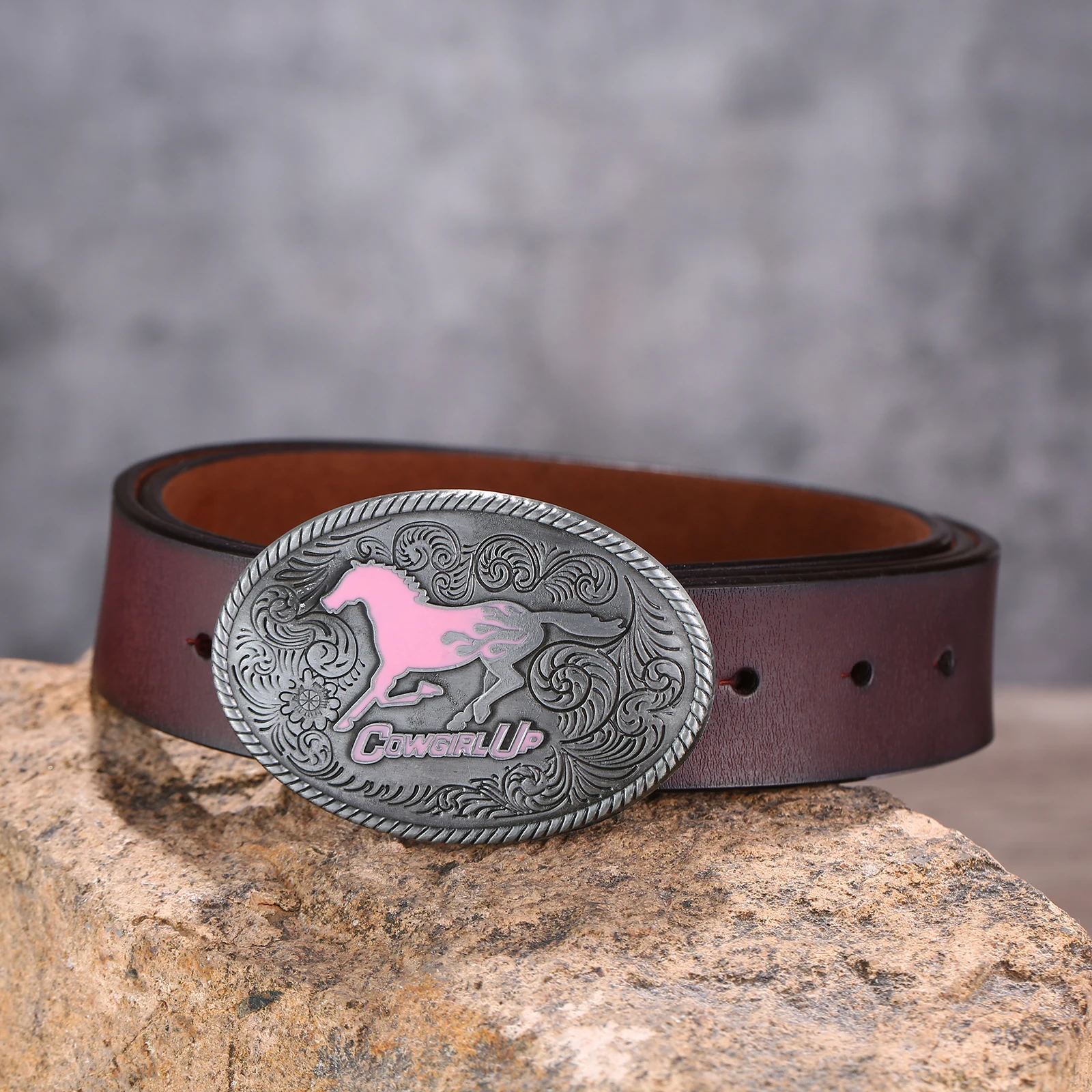 Western cowboy zinc alloy horse to success men and women attitude buckle can be matched with leather belt universal all-match