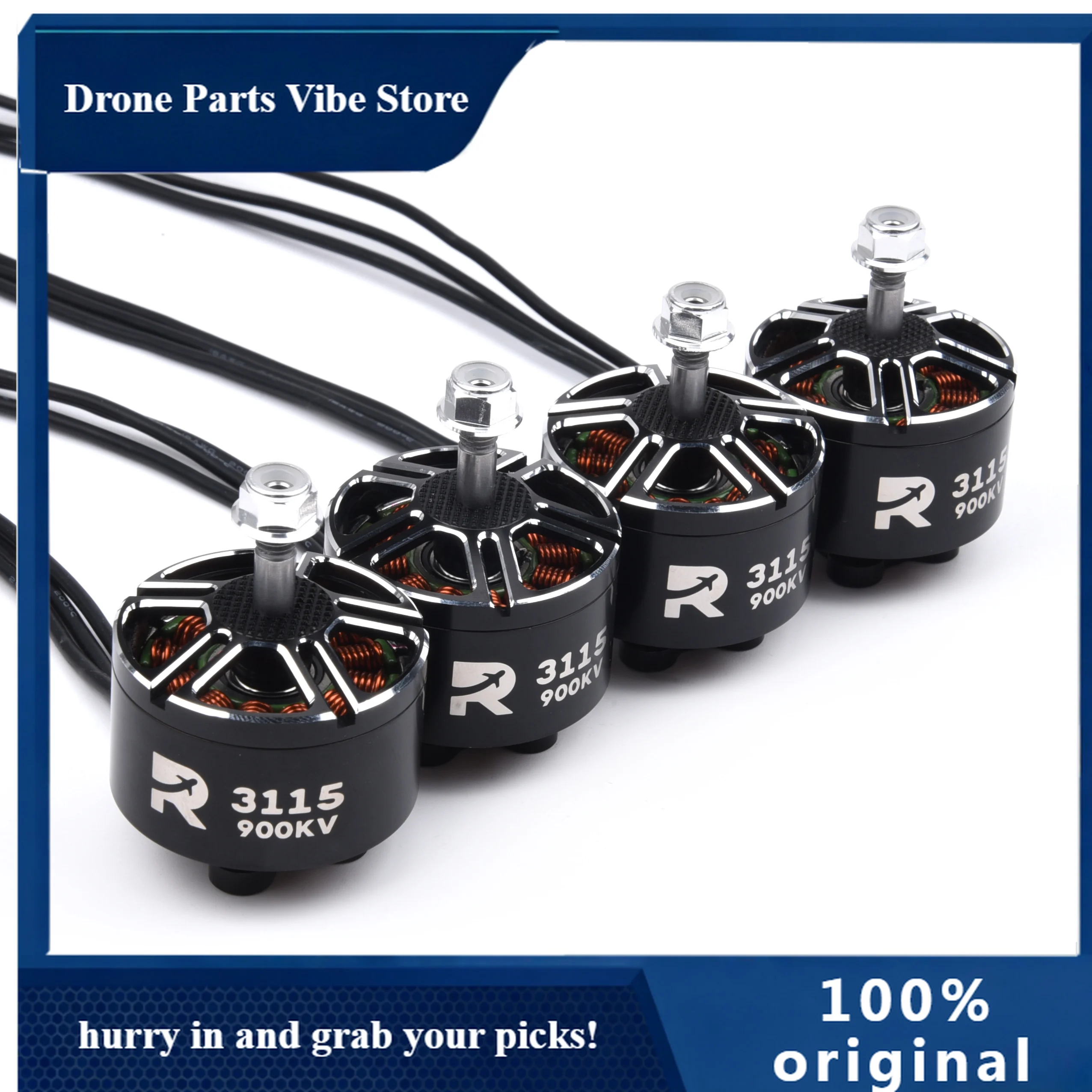 

AP4Pcs/lot 3115 900KV 3-6S Brushless Motor for RC Multirotor X-Class FPV Mark4 APEX 10inch XL10 FPV Camera Kit Frame Quadcopter