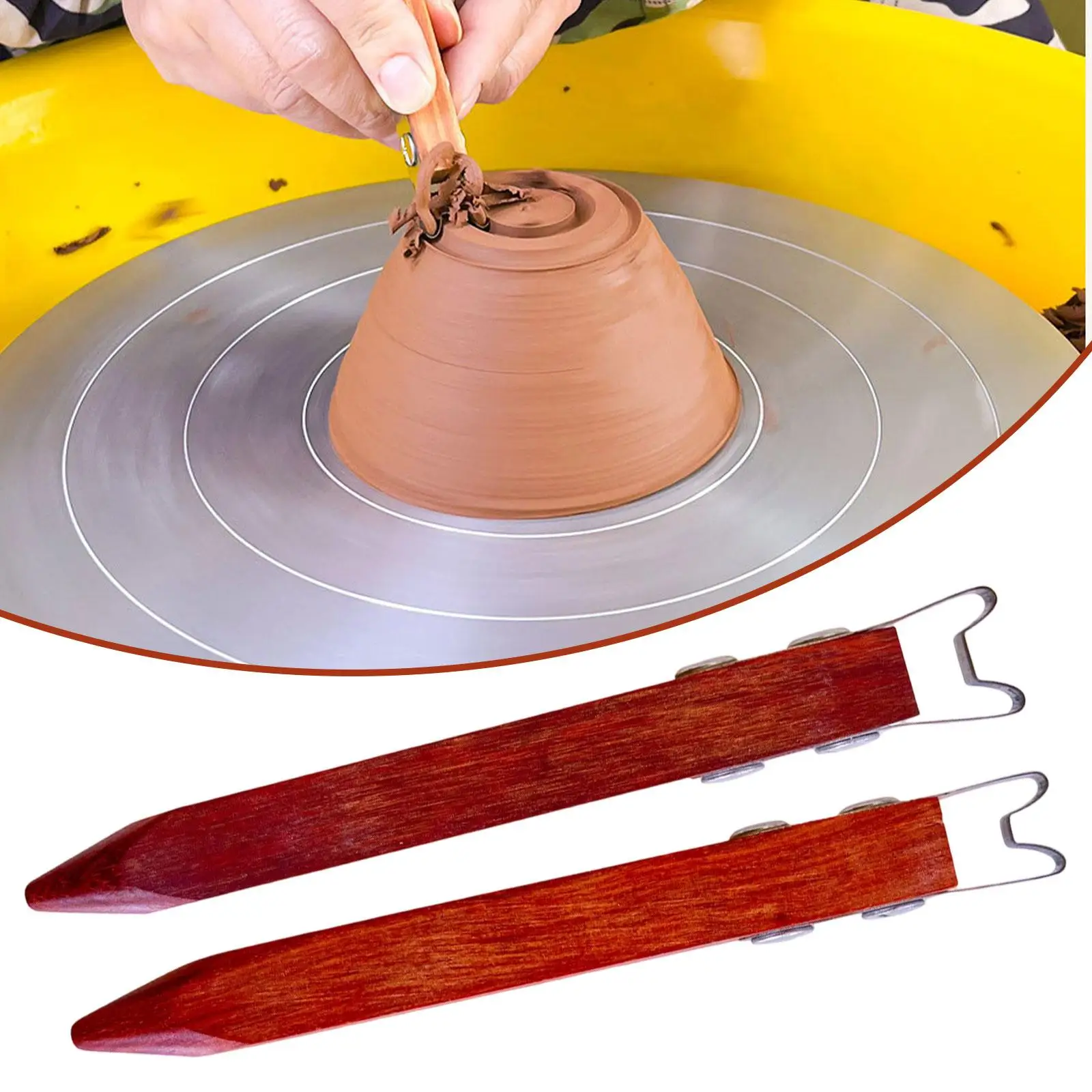 

2 шт., инструменты для обрезки керамики, основа для формирования, профессиональная удобная ручка, инструменты для лепки из глины, триммер для ног для изготовления моделей «сделай сам»