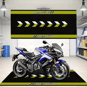 Závodní koberec VIKAMA, odolný proti nečistotám a protiskluzový, deka do ložnice, parkovací rohožka na motorku, bytová dekorace 8 nejlepší prodej motocyklové koberce - №3