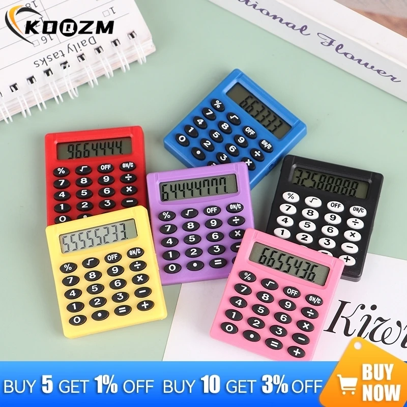 Gepersonaliseerde Mini Candy Color School Office Electronics Creatieve Rekenmachine Pocket Briefpapier Kleine Vierkante Rekenmachine