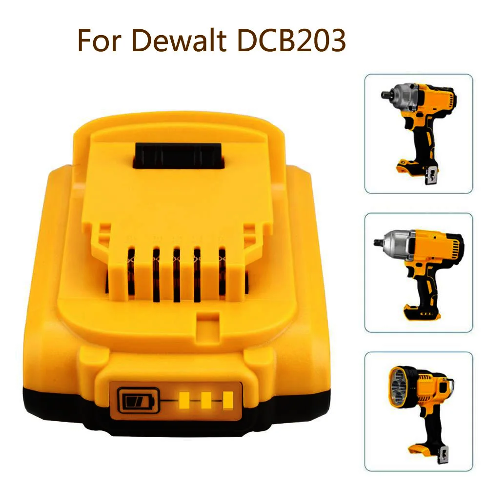 2 opakowanie 20V 3000mAh DCB203 bateria zastępcza litowy dla Dewalt Max DCB200 DCB205 DCB206 DCB184 DCB201 18 narzędzia moc woltów