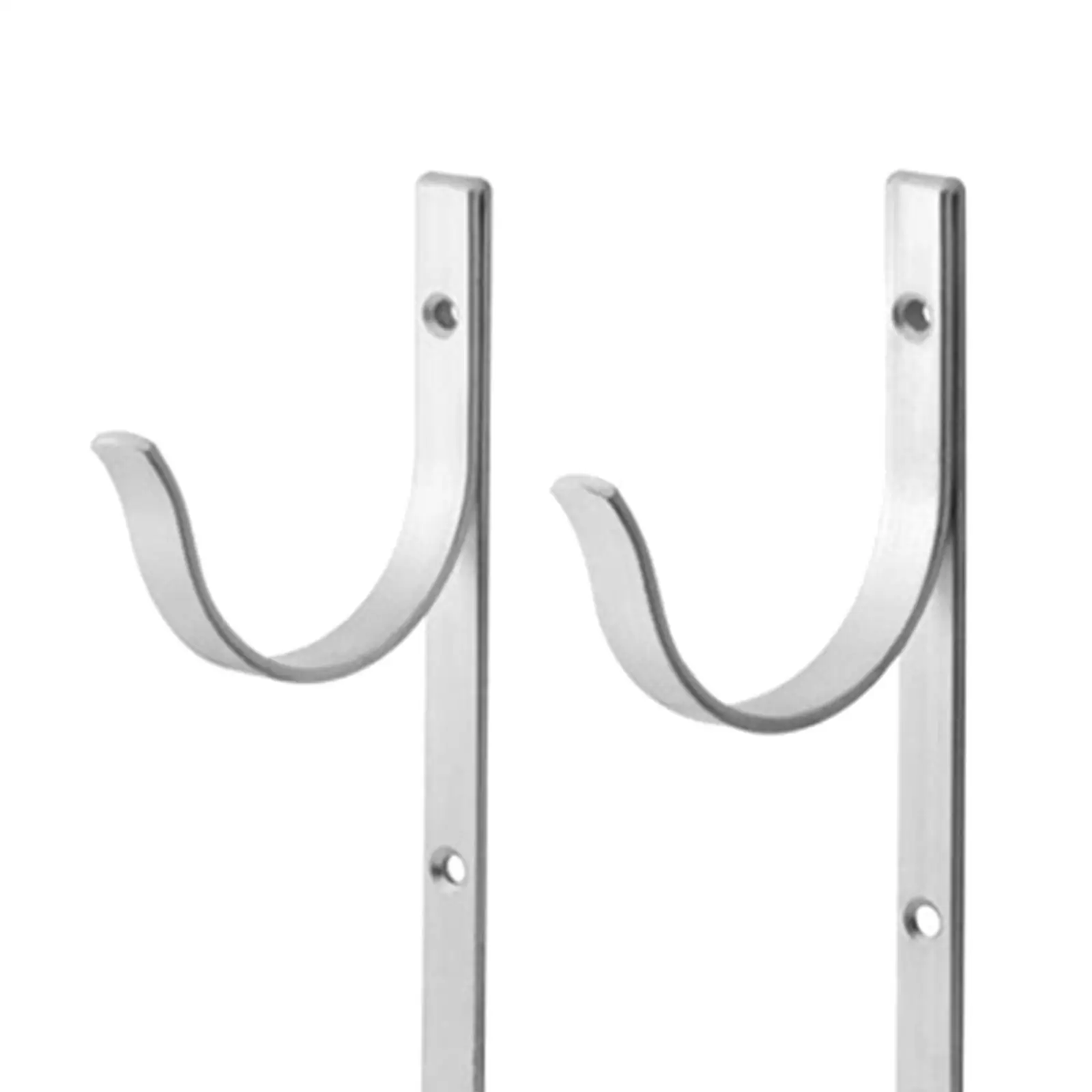 Pool Pole Hangers Hooks for Chain Link Fence Silver Aluminum Storage Rack for Leaf Skimmer Vacuum Hose Basket