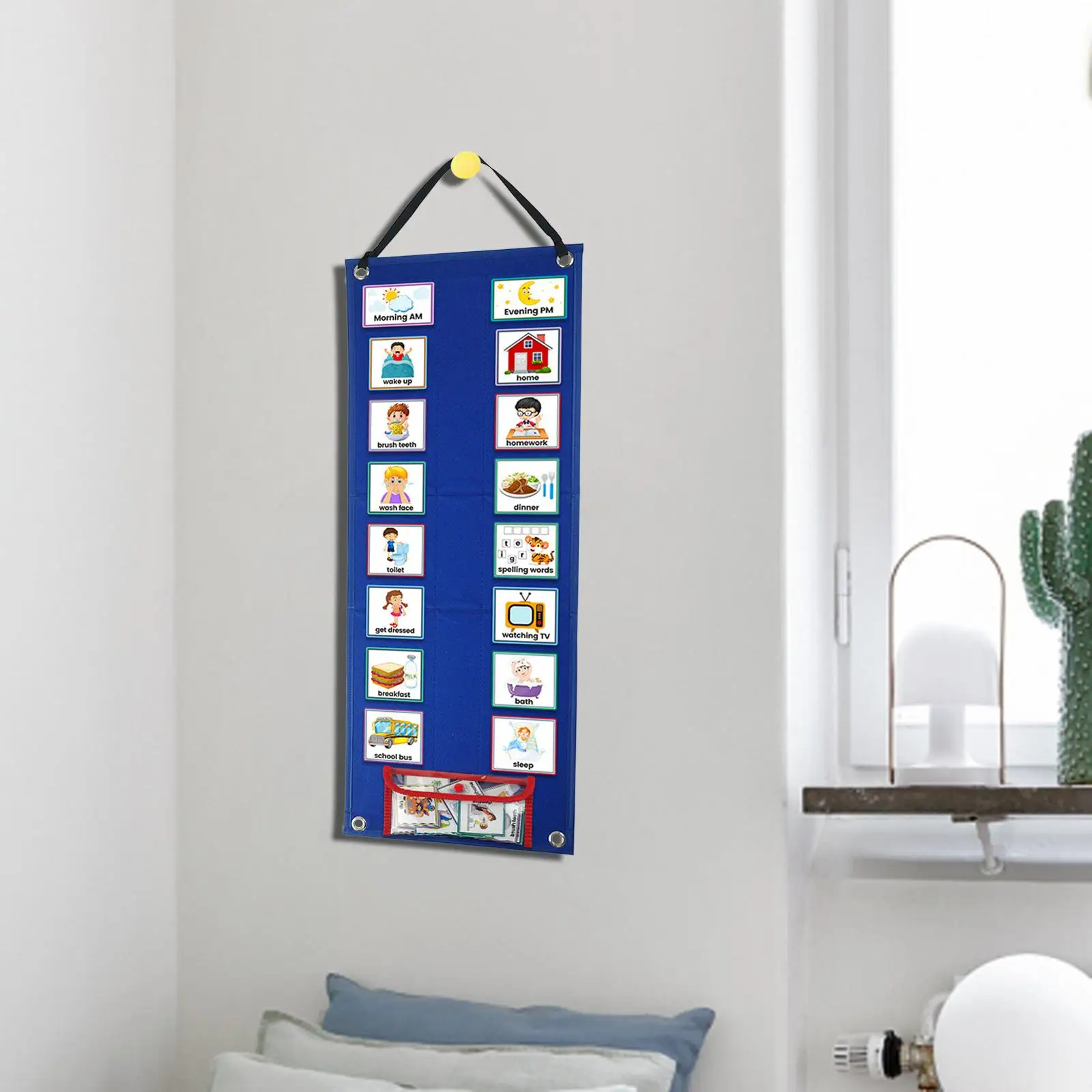 72枚のドットを備えた子供向けのビジュアルスケジュール,家の教室のための視覚的なプランナーと学習資料