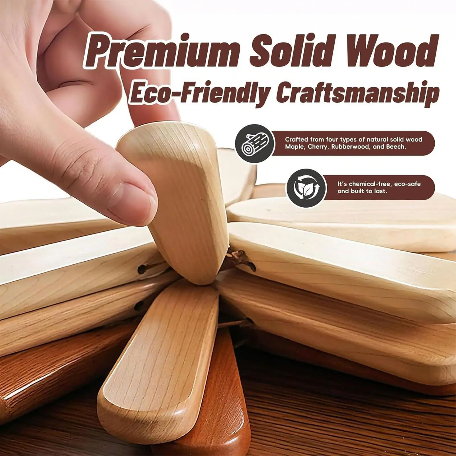 

Деревянные подставки для деревьев, 4 шт., складной нескользящий стол, подставки для напитков с подставкой для кухни, пикника, столовой, праздника