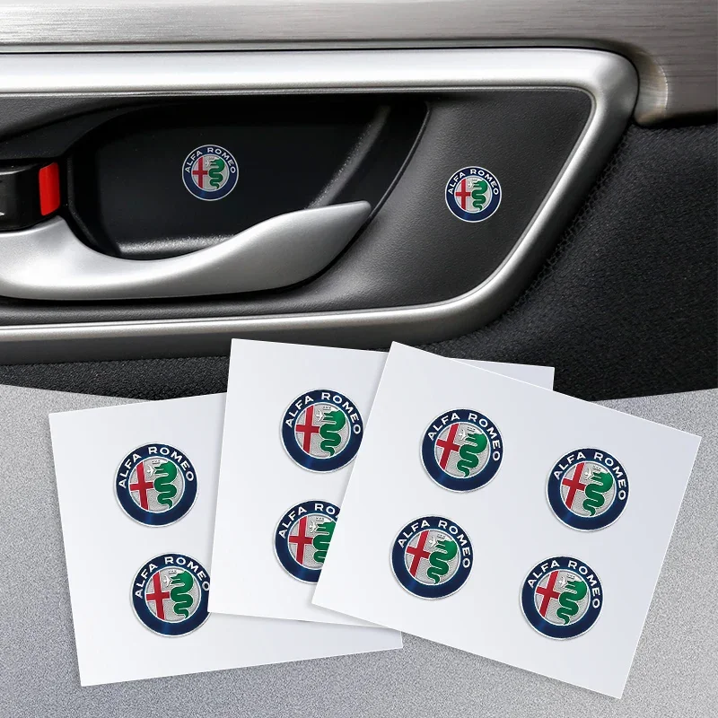 

5/10PCS For Alfa Romeo Giulia Stelvio Giulietta 156 159 Car Interior Dekoration Stickers Badges Auto Styling Car Accessories