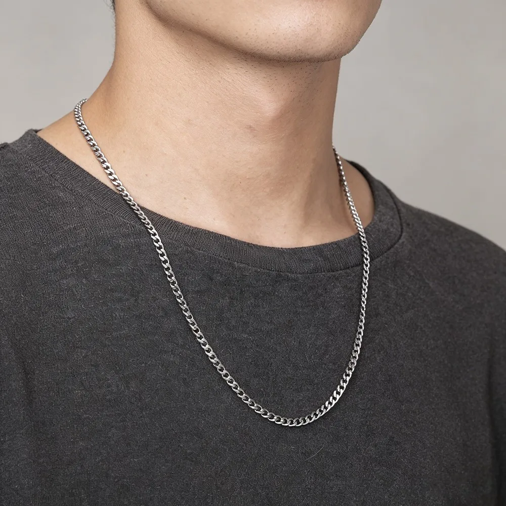 Stainless Steel Chain Necklaces For Men And Women Dad Father Day Christmas Birthday Gothic Fashion Choice Jewelry