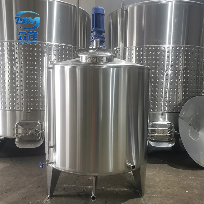 Stainless Steel Storage Tank 1000l Mixing Tank With Sealed Pneumatic Stirring Function Liquid Mixing Storage Tanks