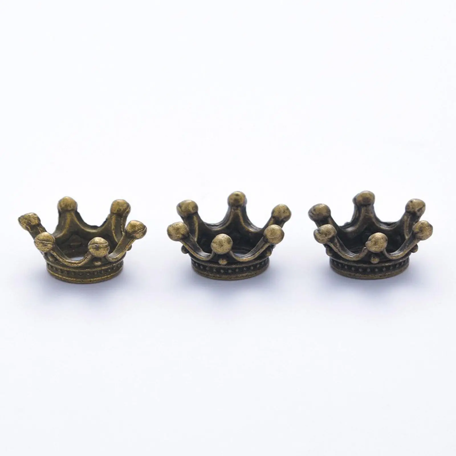 

50x Retro Crown Charms Crown Shape Accessories for Hairpin Necklace Jewelry Maki