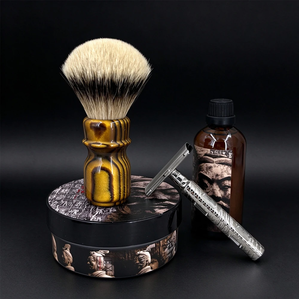 Safety Razor Handle - Pennello da barba con manico in