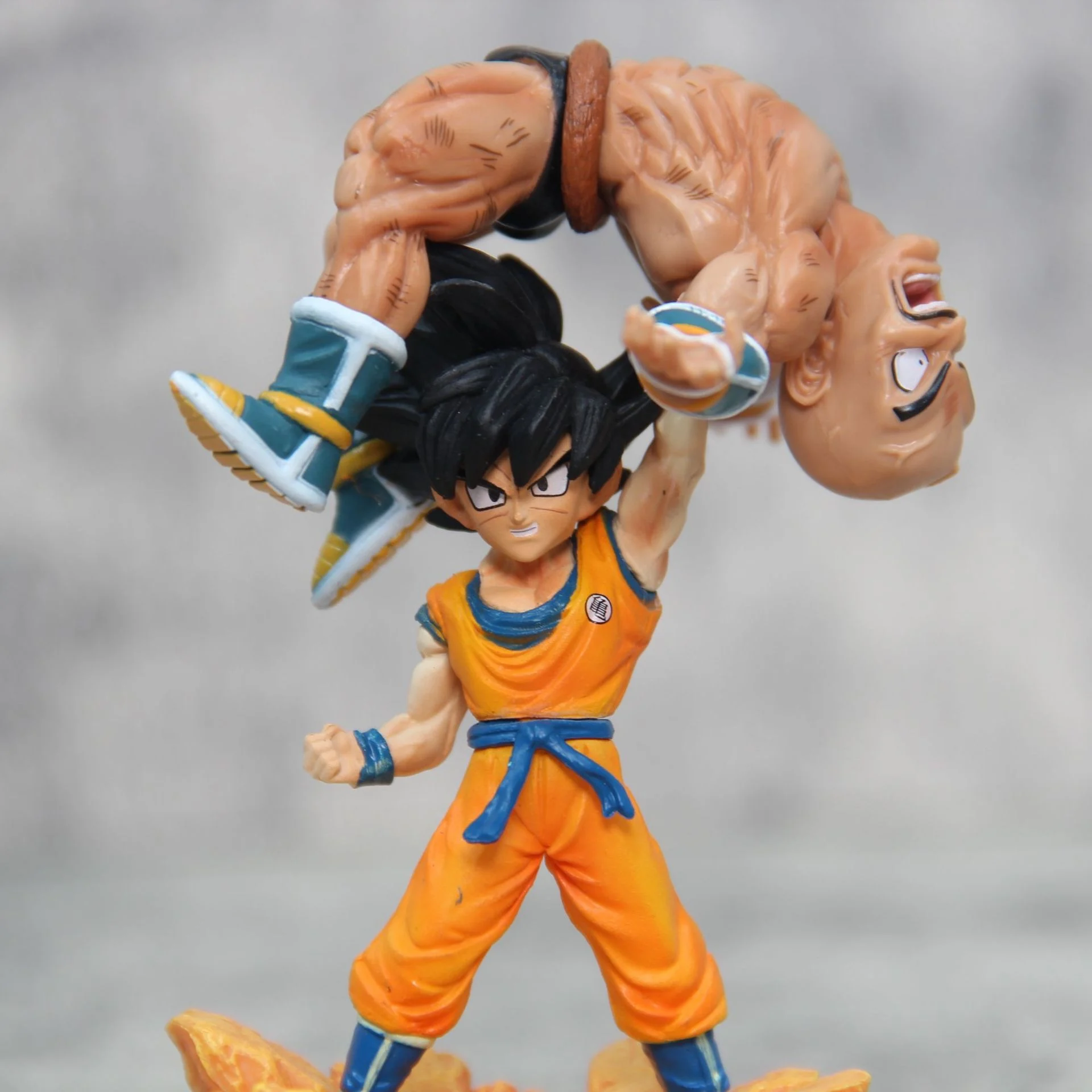 Figuras de acción de Dragon Ball Z, figuras de Goku Lift Nappa, Anime Dbz, estatua de Pvc, colecciones, modelo de muñeca, juguetes para niños, 10cm