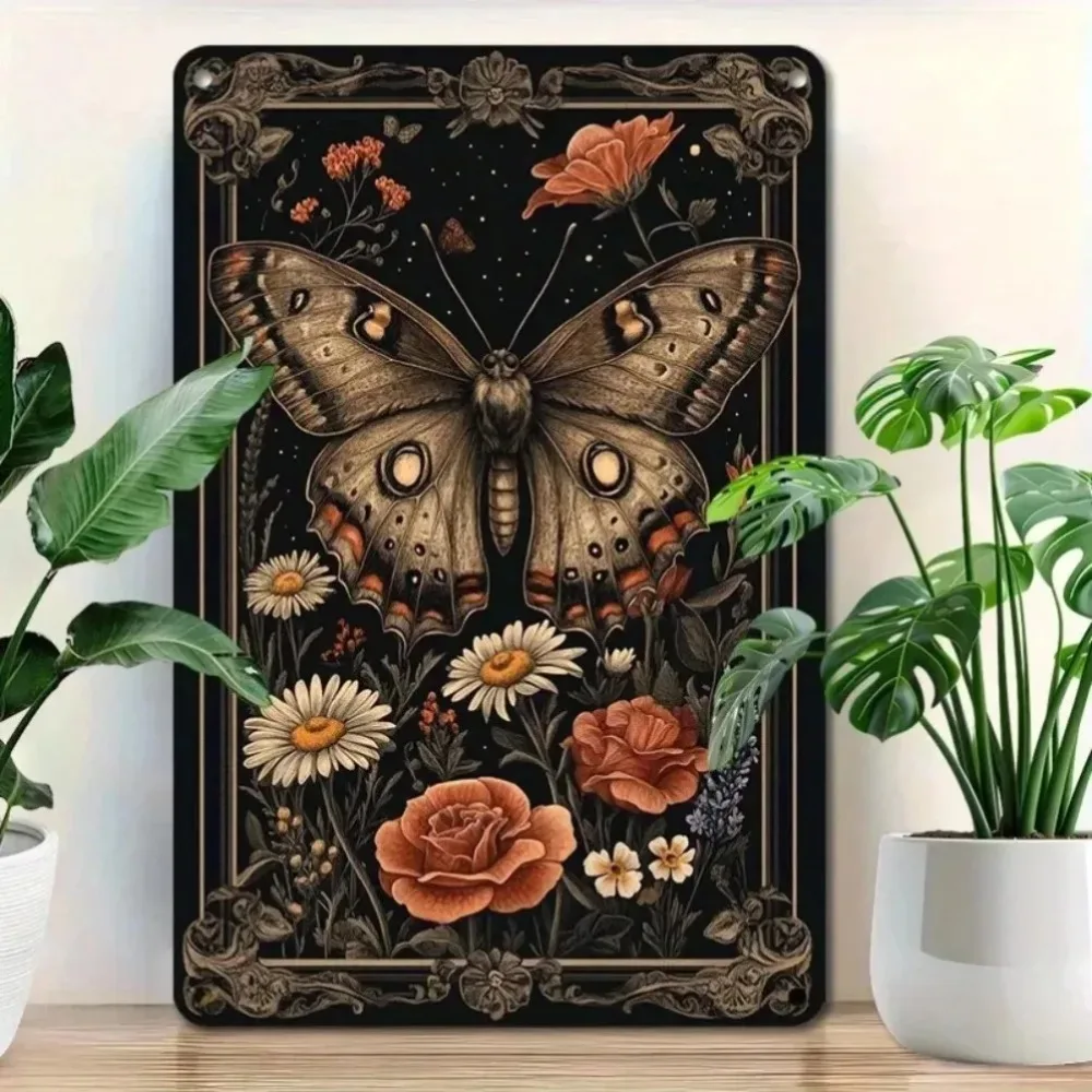 

FloralButterflyArt 1 шт. винтажная жестяная вывеска 7,9x11,8 дюйма/11,8x17,7 дюйма для декора дома/бара/двора