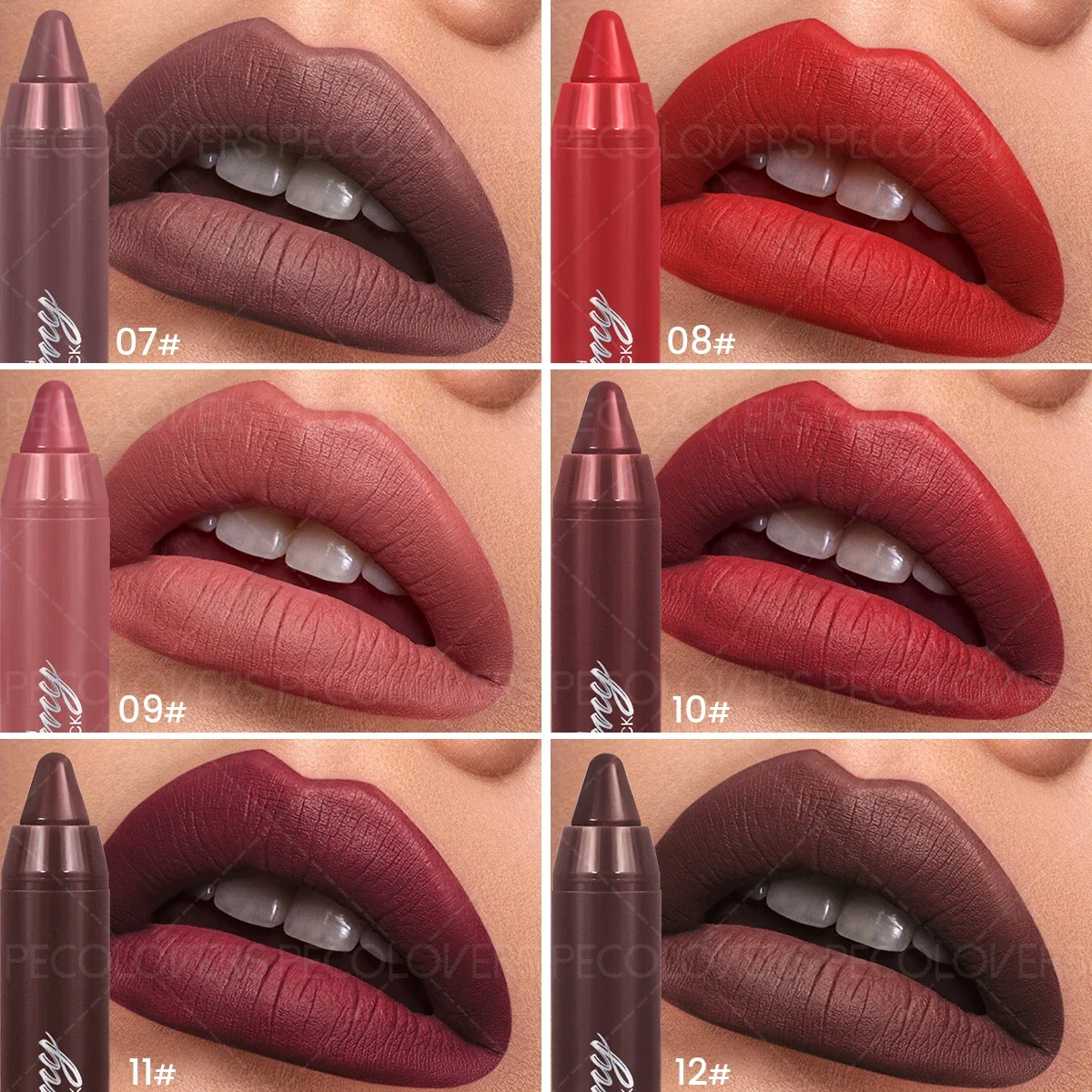 1 lápiz delineador de labios de terciopelo mate, resistente al agua, de larga duración, no pegajoso, lápiz labial de colores para todos los tipos, regalos perfectos para festivales