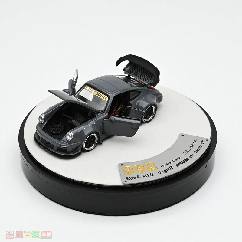 PGM 1:64 full-door RWB 993 cement grey alloy die-cast simulation