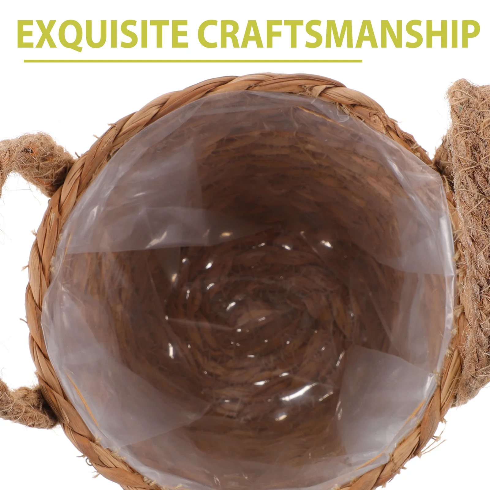 

Woven Flower Basket Natural Handwoven Plant Pot Multi-Purpose Storage Basket For Indoor Outdoor Decorative Planter Home