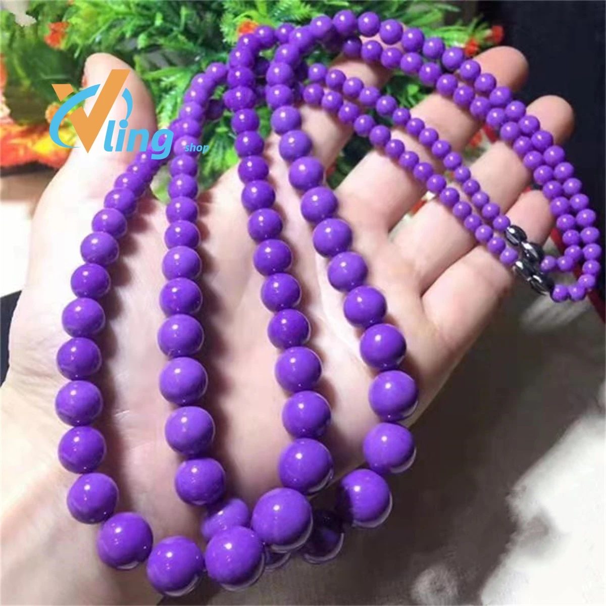 Purple Cloud Mother Pagoda Chain Women's Taro Purple Jade Necklace Buddha Pearl Jade Jewelry Simple VersatileFashion Gift Charm