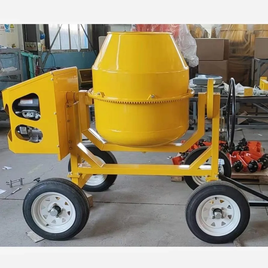 Gasoline engine Concrete cement mixer 350L 500L 600L 700L 800L mobile concrete mixer machine with drum