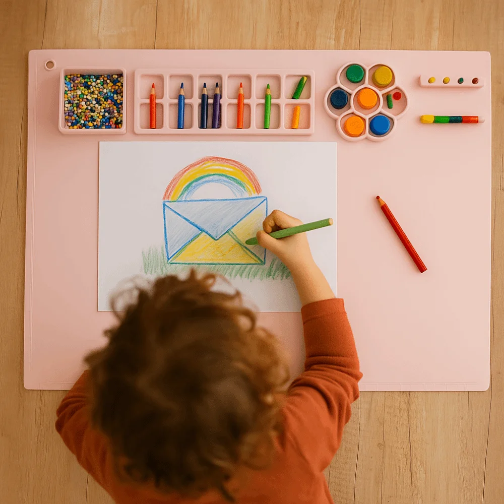 

Easy To Clean Silicone Silicone Painting Mat Non-Stick Crafts Art Silicone Craft Mat Large Washable Graffiti Painting Mat Gifts