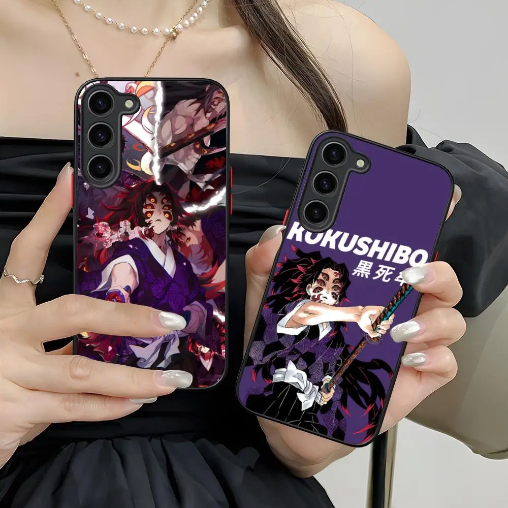 

Demon Slayer Kokushibo Phone Case for Samsung Galaxy S25 S24 S23 S22 S21 Plus FE Ultra Colour Silicone Protective Pretty Cover