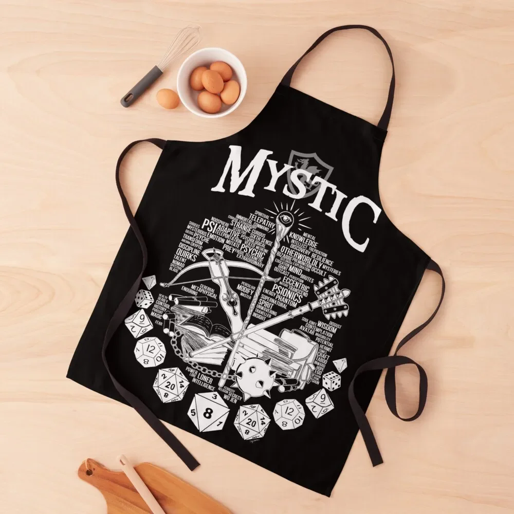 RPG Class Series: Mystic - White Version Apron Kitchen accessories Kitchen Items Apron