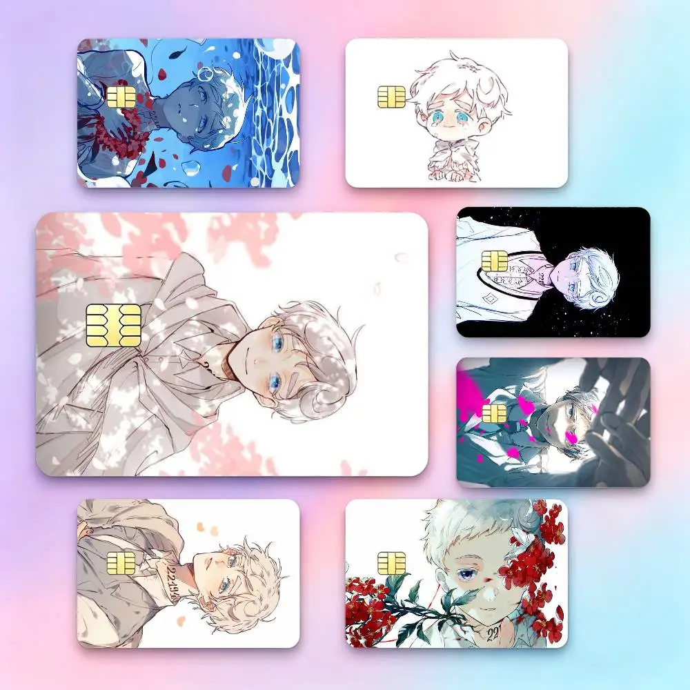 Anime T-The P-Promised Neverland N-Norman Credit Card HD Stickers Small Chip Waterproof Sticker Game Card Decal Gift