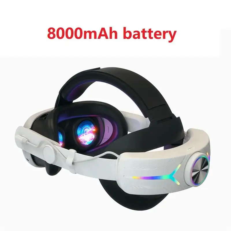 Esports Head Strap Comfortable Sponge Headwear Charging Headset With Built-In 8000mAh Batteries For Meta Quest 3 VR Accessories