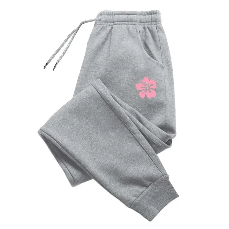 

2025 Brand New Woman Casual Sweatpants Cute Flower Print Jogger Pants Female Home Outdoor Comfort Breathable Pure Trousers Color