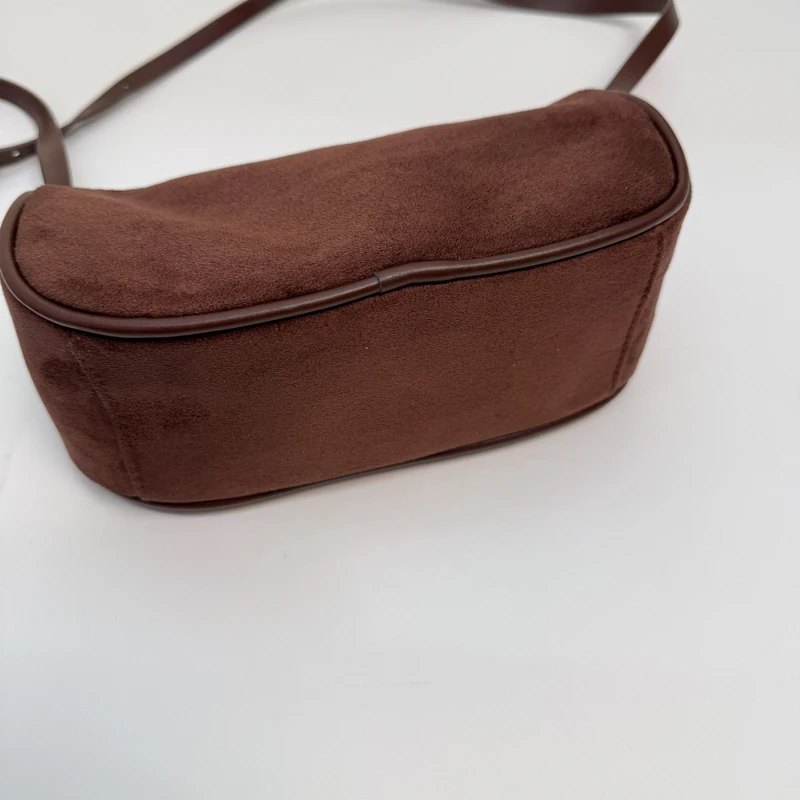 Large Capacity Hasp Sewing Thread Faux Suede Shoulder Bags for Women 2025 New High Quality Commute Design Crossbody Bags
