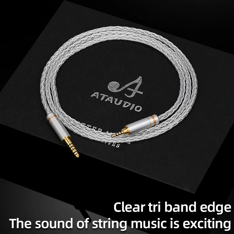 ATAUDIO 4.4mm 2.5MM Balanced Cable For Sennheiser- HD595 HD558 518 HD598 Cs SE SR HD599 HD569 579 headphones