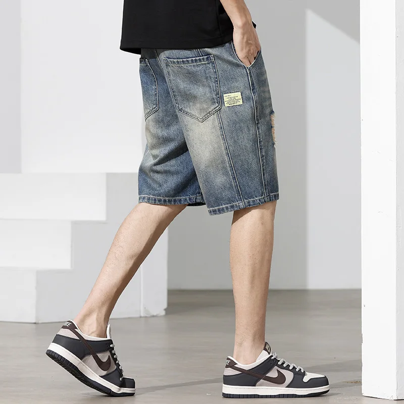 2026 Spring/Summer Denim Shorts Men's Jeans Versatile Loose Korean Trendy Pants