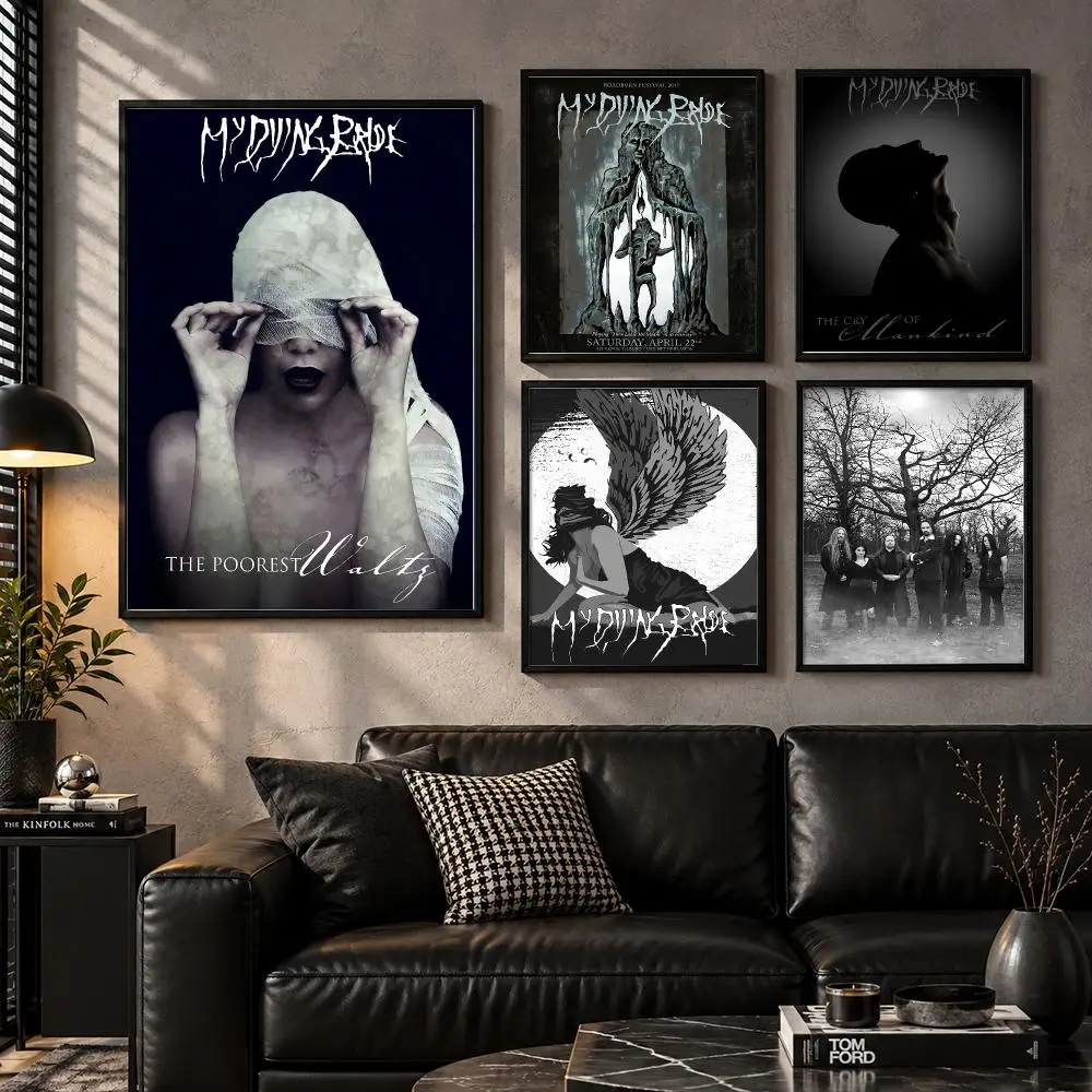 My D-Dying Bride Poster Modern Wall Art Sticker For Living Room Bedroom Bar Home Decor Mural Painting Decoration