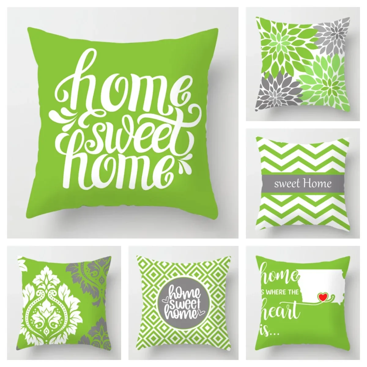 Home Improvement Living Room Sofa Ornament Pillowcase Car Cushion Cover Nordic Green Sweet