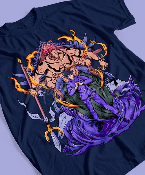 

T-shirt For Anime Jujutsu Kaisen Megumi Fushiguro & Ryomen Sukuna