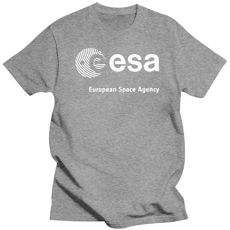 Men summer t-shirt funny print short sleeve Esa European Space Agency Lunar Cosmos Vega Hubble Iss Black T Shirt male top tees