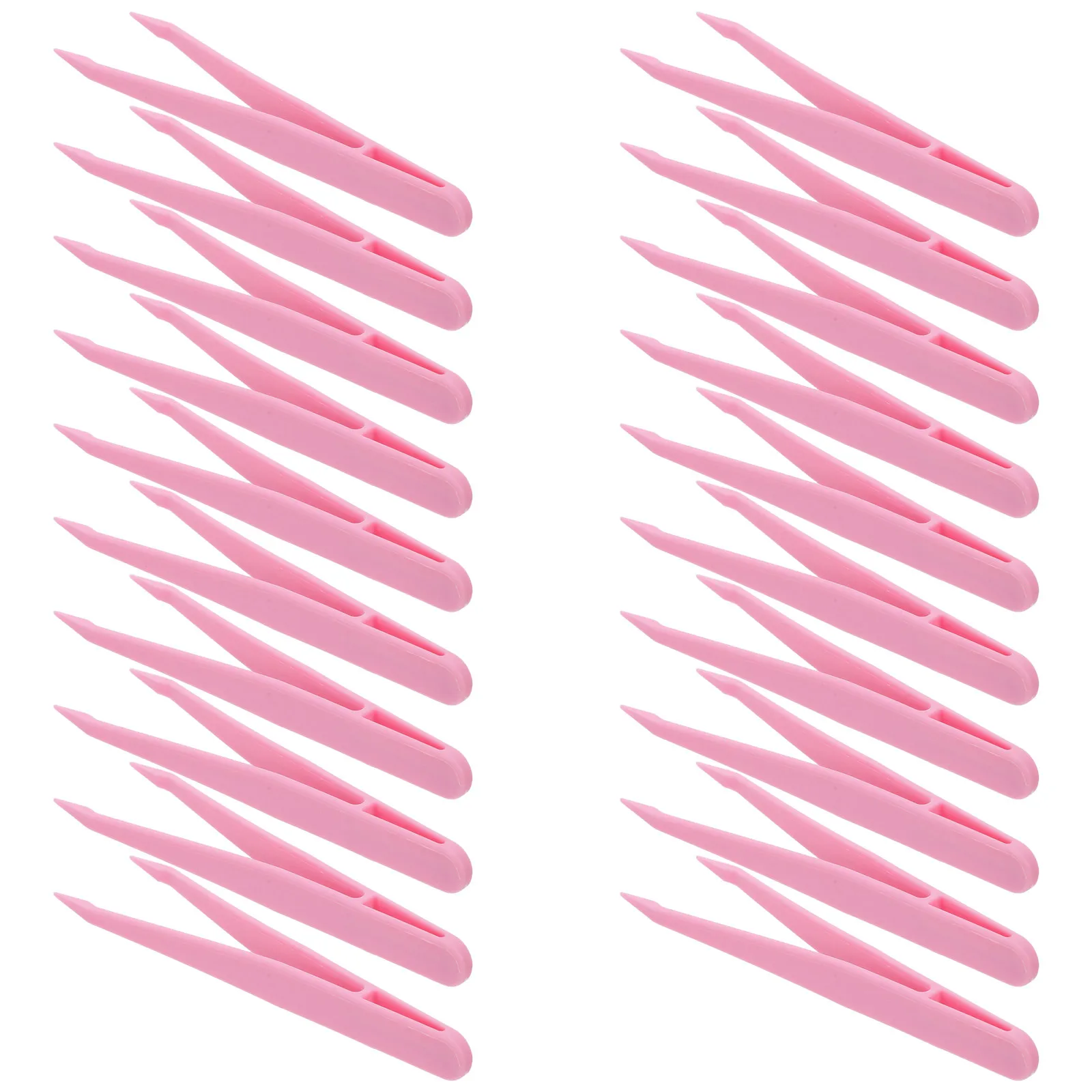 20Pcs Plastic Bead Tweezers Kids Fine Motor Skills Straight Tip Crafting Tool Child Safe Montessori Preschool Bulk
