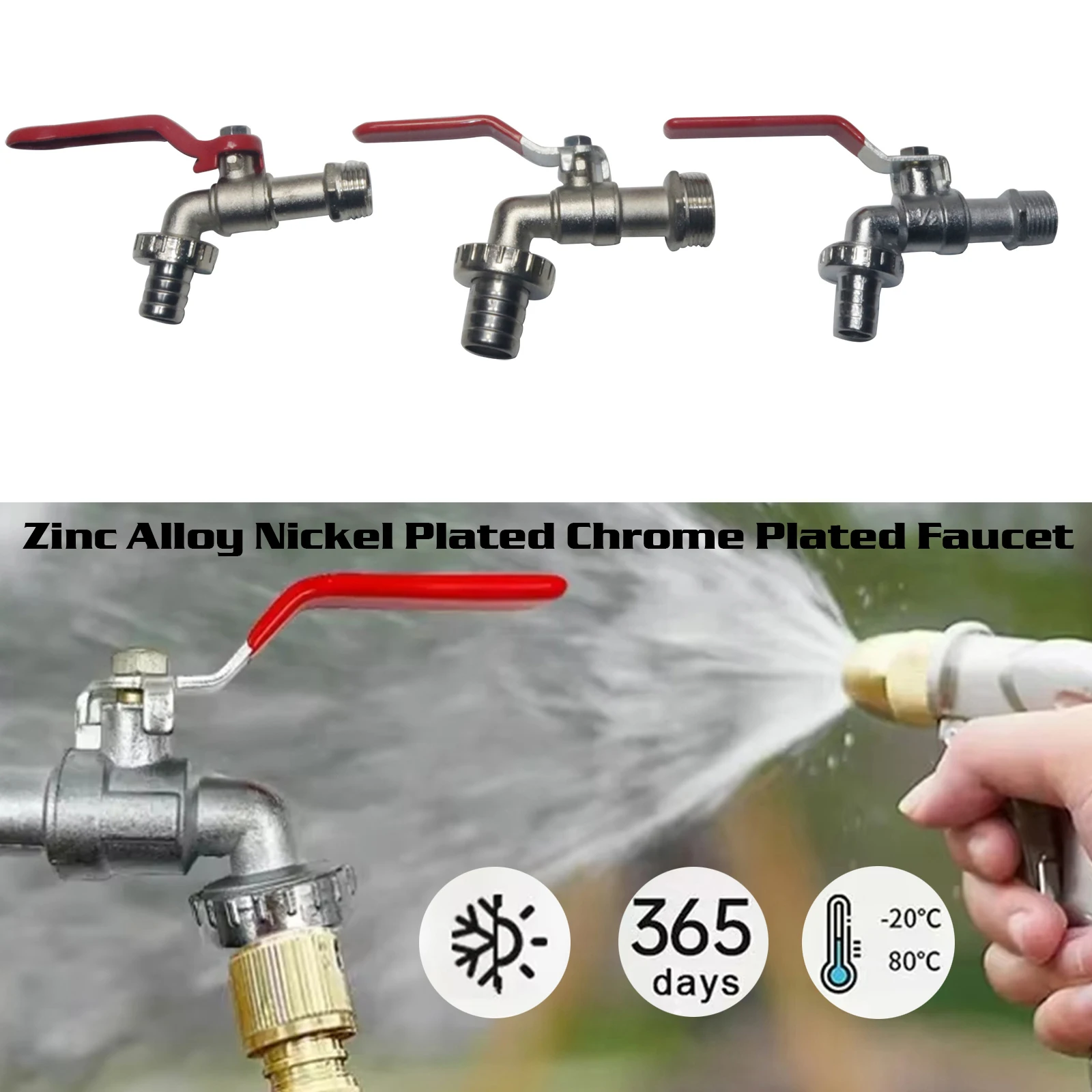 Garden Tools Brass Water Faucet 3/4'' 1/2