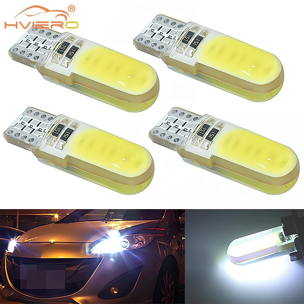 

T10 W5W Multicolor COB Silicagel Turn Signal License Plate Light Wedge Led Car Marker Reading Dome Auto Parking Bulb Brake Lamps