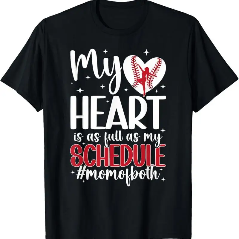 

Mom Of Both Proud Dance And Baseball T Shirt