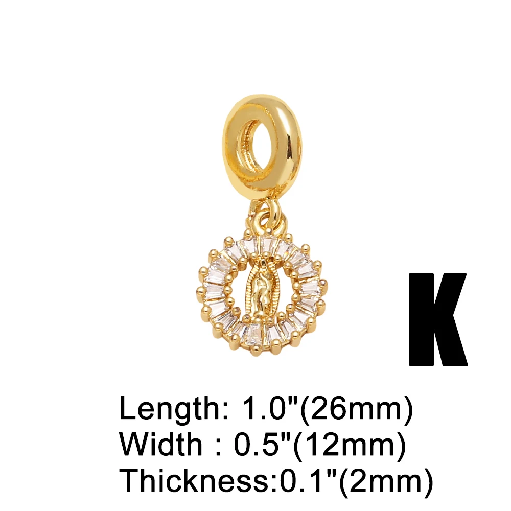 Handmade DIY Bracelets for Women Gold Plated Heart Virgin Mary Charms Creative Bracelets Amulet Jewelry Gifts brtb25