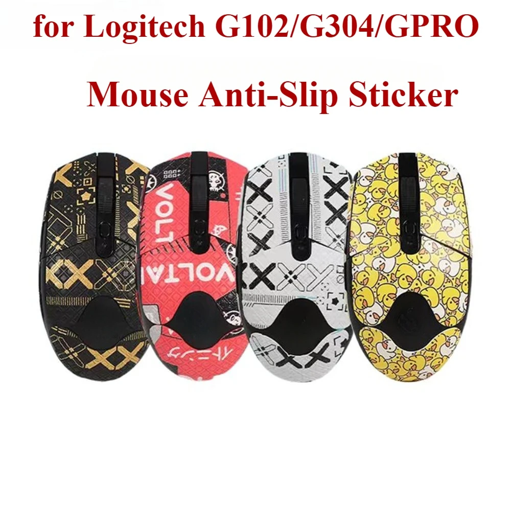 Cinta de agarre para ratón, pegatina antideslizante para patín, chupa el sudor para Logitech G102 G304 GPRO, pegatina para ratón de juegos, autoadhesiva antideslizante